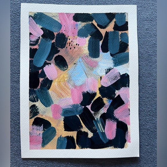 Hand Painted Abstract Art… Set of 4 - Picture 4 of 12